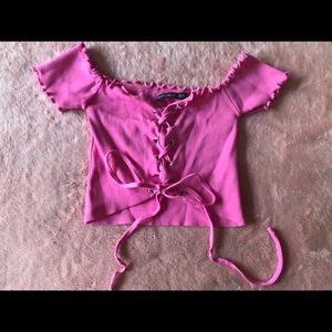 Pink Crop Top Size Small